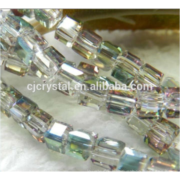 cube crystal beads,glass beads to make women jewelry